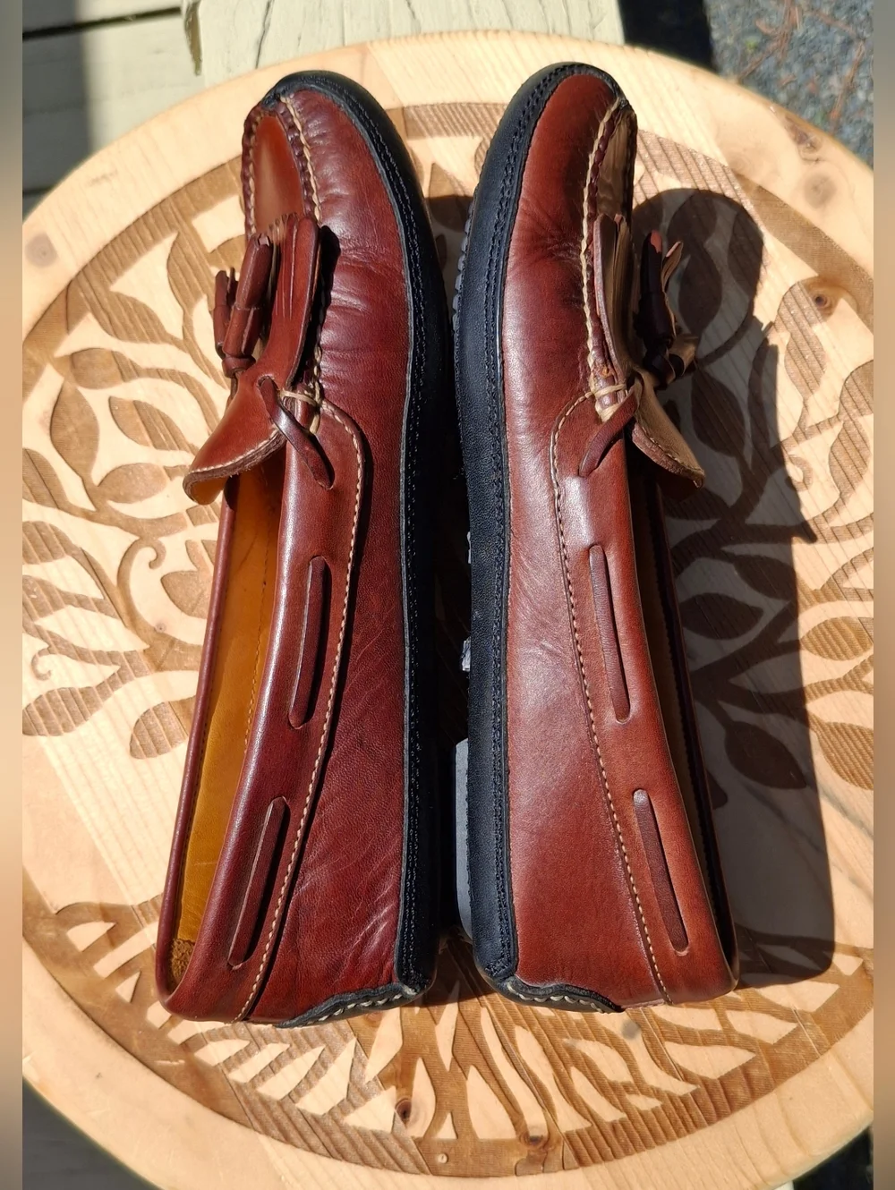 Vintage Men's Cole Haan Country Tassel Kiltie Brown Leather Loafers Size 6.5